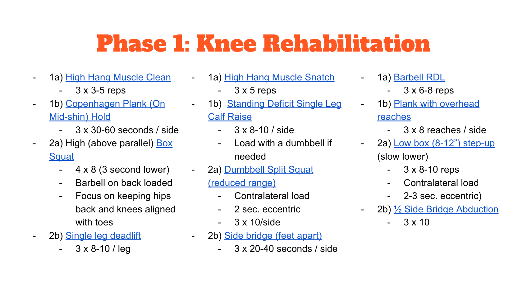 How to Write Rehab Programs for Knee Pain FITNESS PAIN FREE