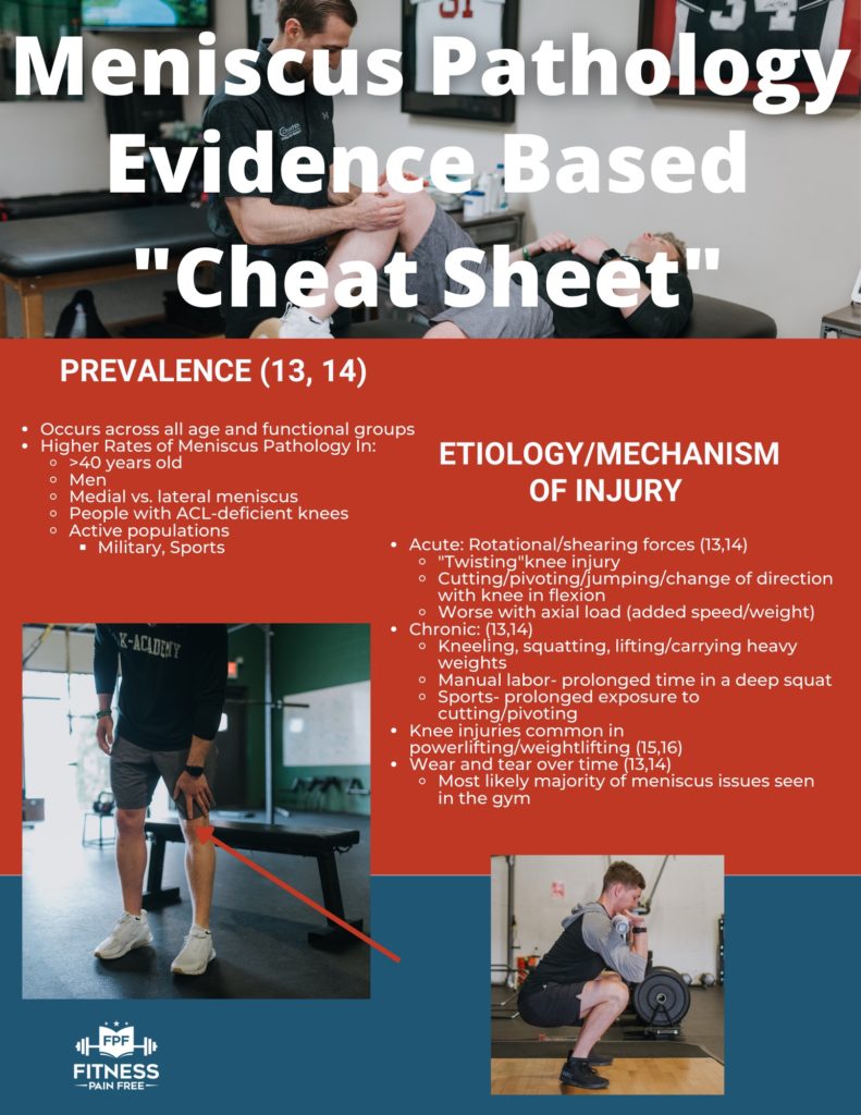 Meniscus Pathology Cheat Sheet – Lead Magnet - Fitness Pain Free