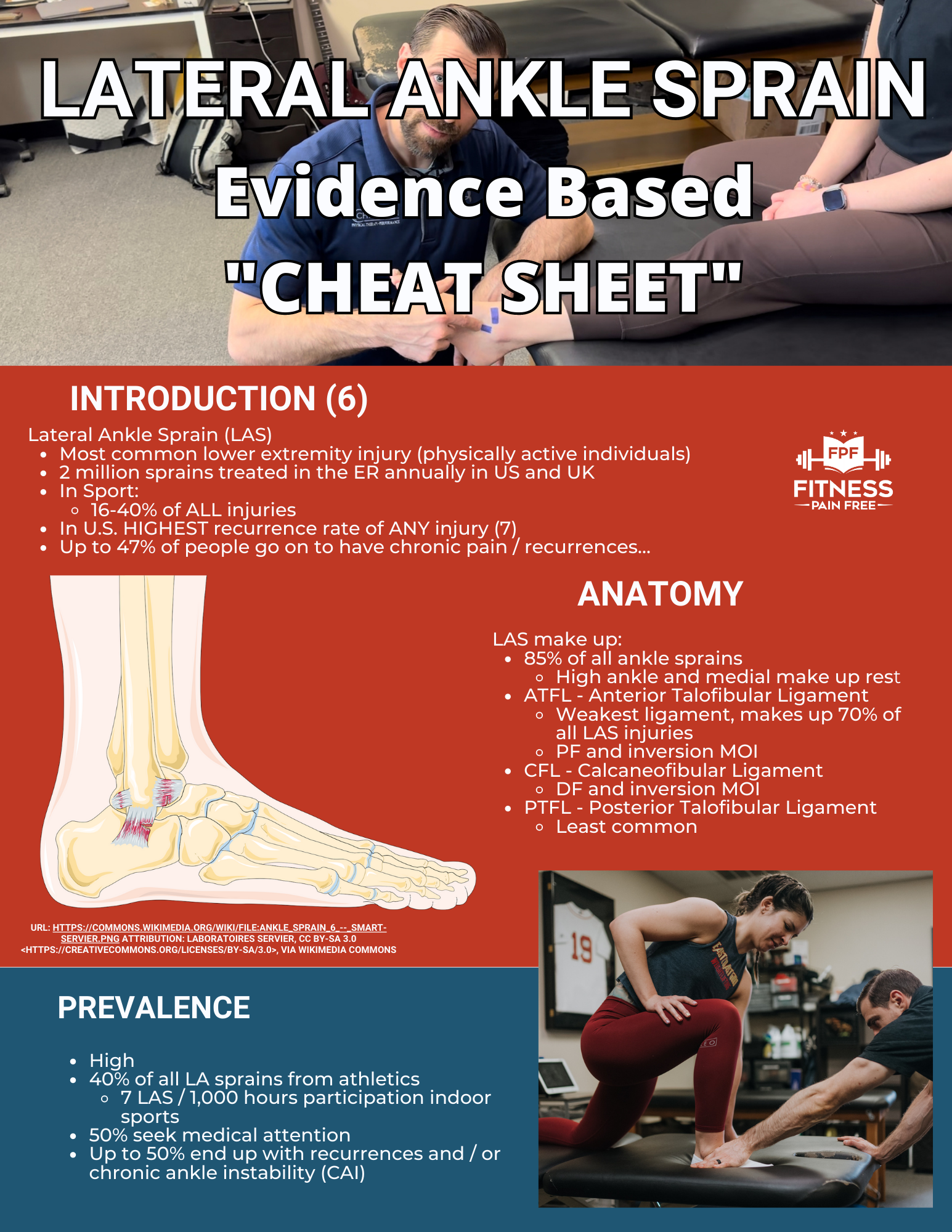 Evidence Based Guide to Lateral Ankle Sprains for Physical Therapists, Prevalence, Clinical Presentation and Risk Factors