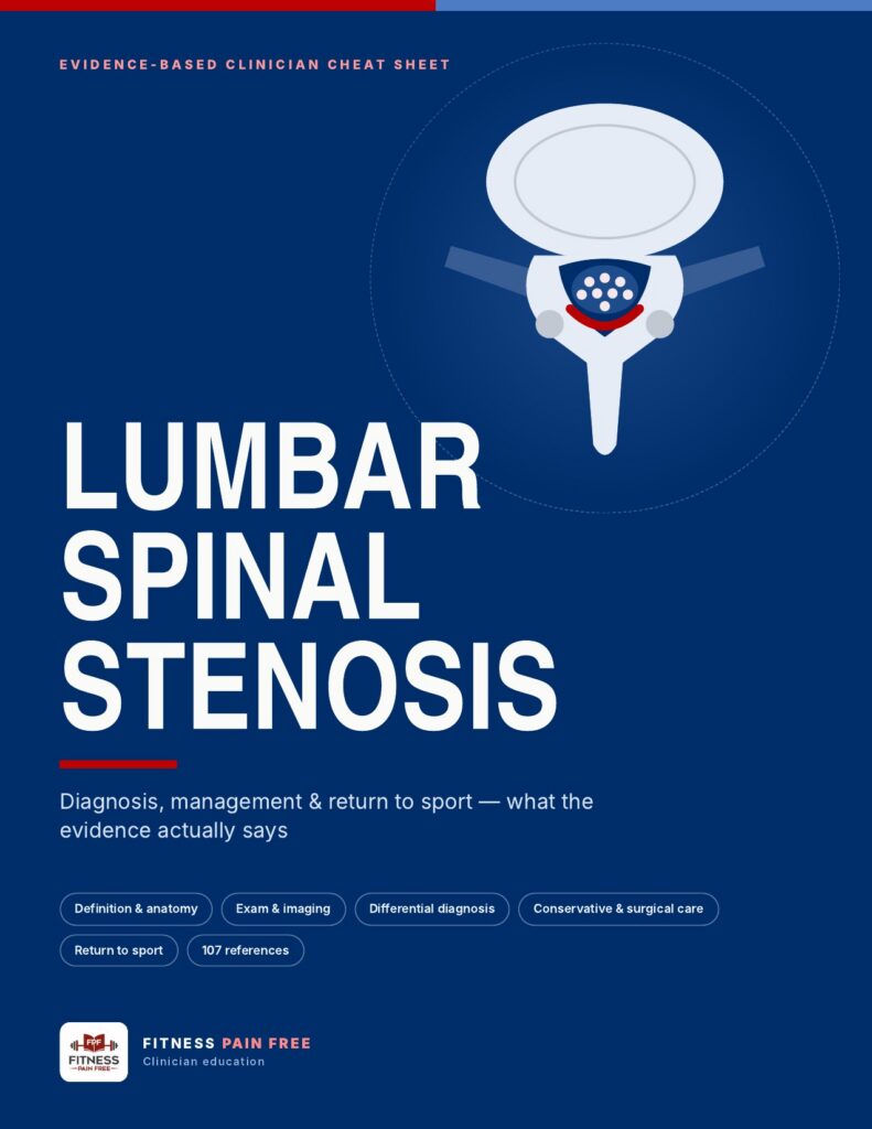 Lumbar Spinal Stenosis Evidence Based Cheat Sheet